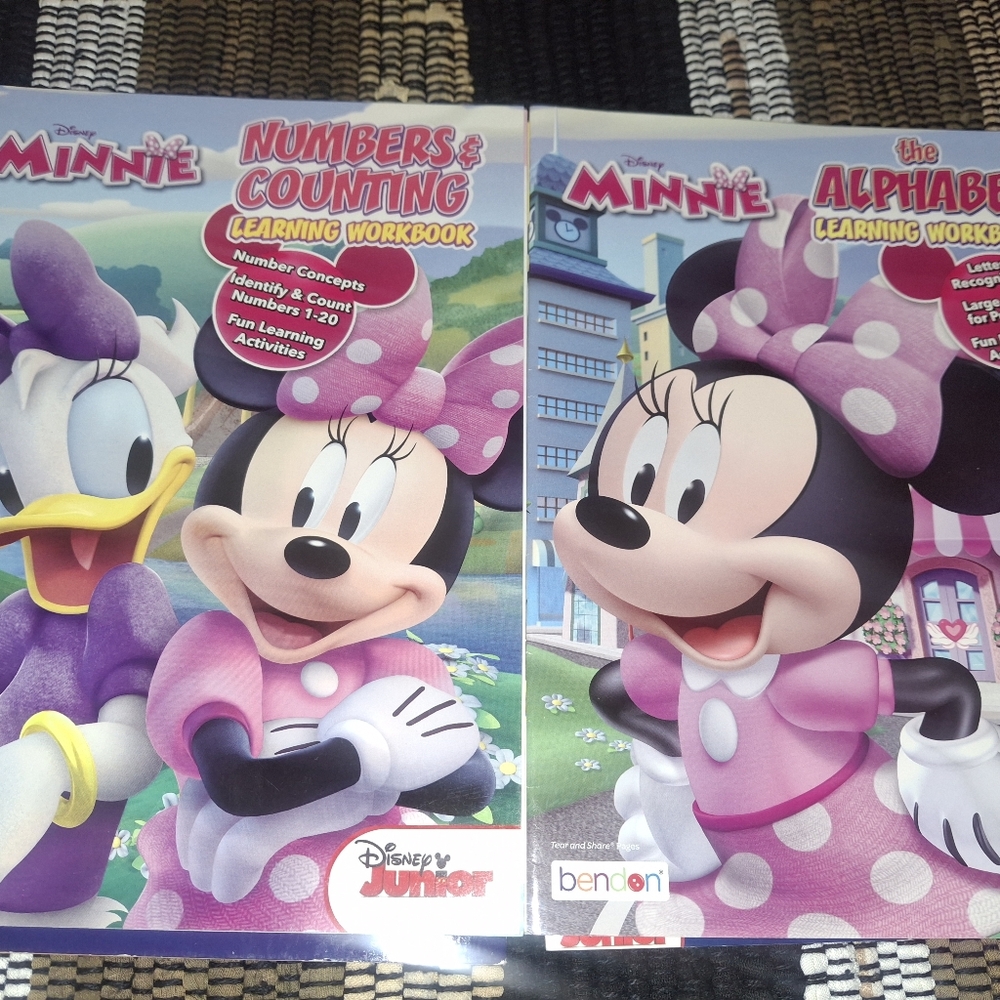 Disney Minnie Pink and Purple Learning Workbook Set